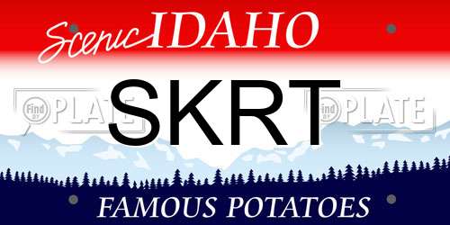 SKRT Idaho License Plate