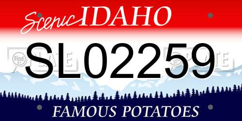 SL02259 Idaho License Plate