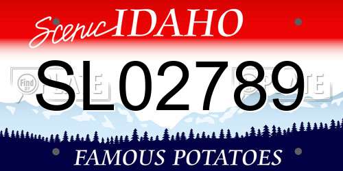 SL02789 Idaho License Plate