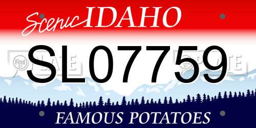 SL07759 Idaho License Plate