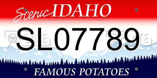 SL07789 Idaho License Plate