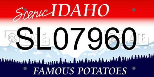 SL07960 Idaho License Plate
