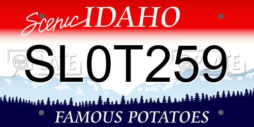 SL0T259 Idaho License Plate