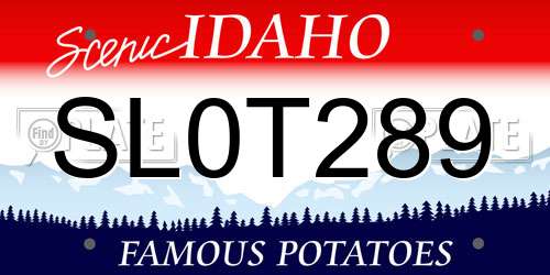 SL0T289 Idaho License Plate