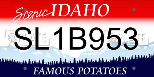 SL1B953 Idaho License Plate