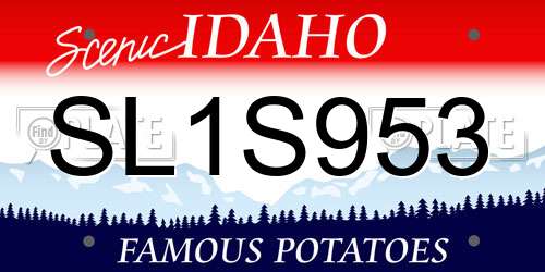 SL1S953 Idaho License Plate