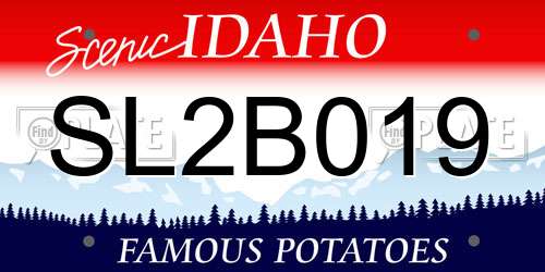 SL2B019 Idaho License Plate