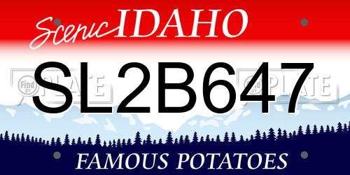 SL2B647 Idaho License Plate