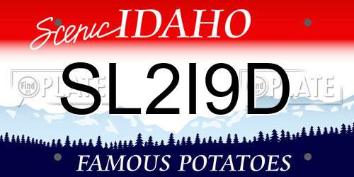 SL2I9D Idaho License Plate