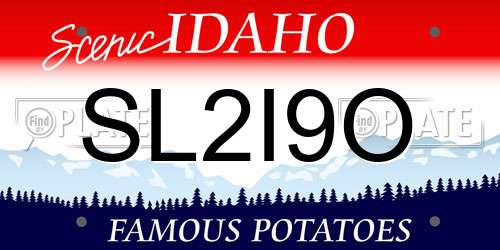 SL2I9O Idaho License Plate