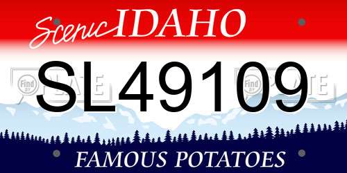SL49109 Idaho License Plate