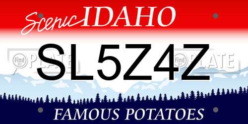 SL5Z4Z Idaho License Plate