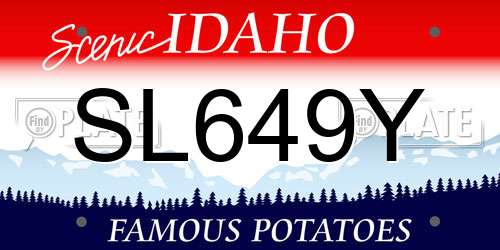 SL649Y Idaho License Plate