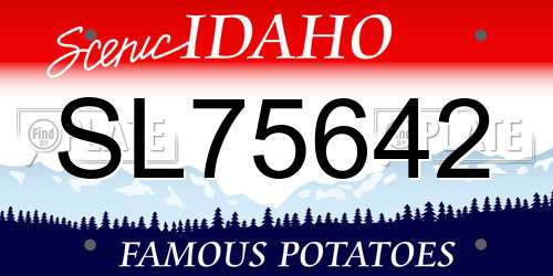 SL75642 Idaho License Plate