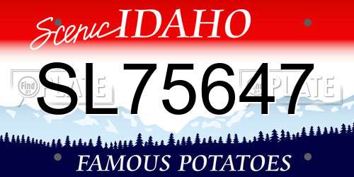 SL75647 Idaho License Plate