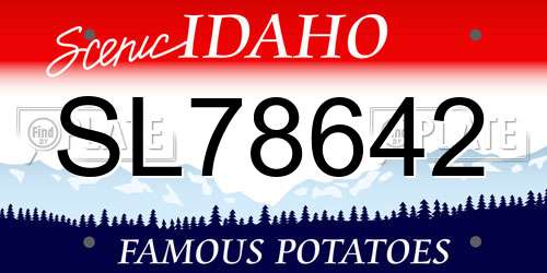 SL78642 Idaho License Plate