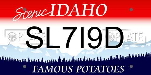 SL7I9D Idaho License Plate