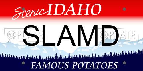 SLAMD Idaho License Plate