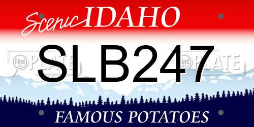 SLB247 Idaho License Plate