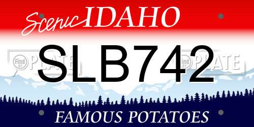 SLB742 Idaho License Plate