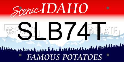 SLB74T Idaho License Plate