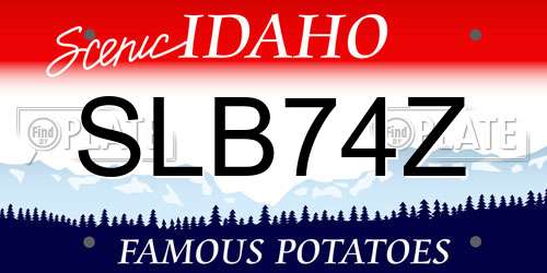 SLB74Z Idaho License Plate