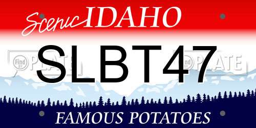 SLBT47 Idaho License Plate