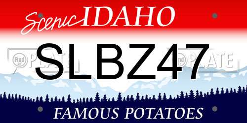 SLBZ47 Idaho License Plate