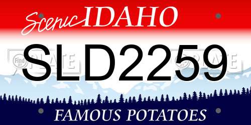 SLD2259 Idaho License Plate