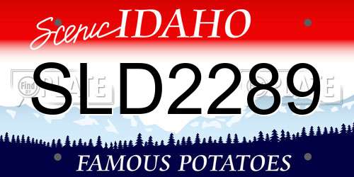 SLD2289 Idaho License Plate
