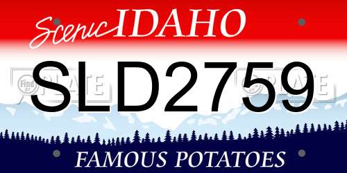 SLD2759 Idaho License Plate