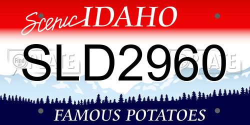 SLD2960 Idaho License Plate