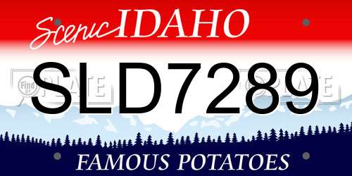 SLD7289 Idaho License Plate