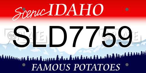 SLD7759 Idaho License Plate