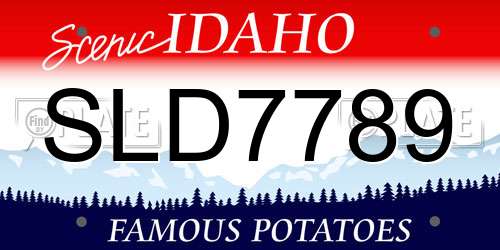 SLD7789 Idaho License Plate