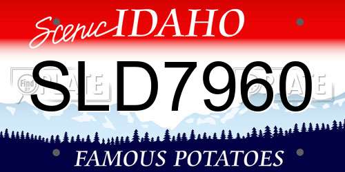 SLD7960 Idaho License Plate