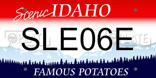 SLE06E Idaho License Plate