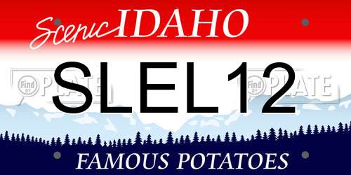 SLEL12 Idaho License Plate