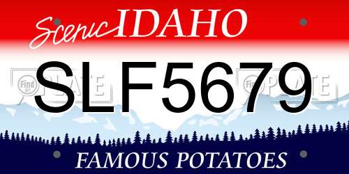 SLF5679 Idaho License Plate