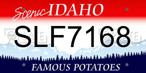 SLF7168 Idaho License Plate