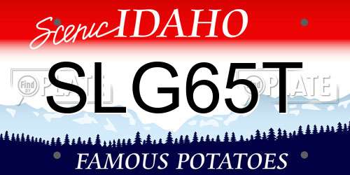 SLG65T Idaho License Plate