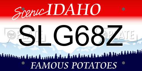 SLG68Z Idaho License Plate