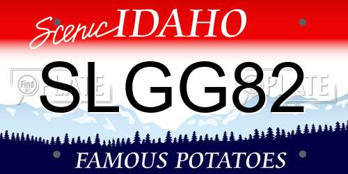 SLGG82 Idaho License Plate