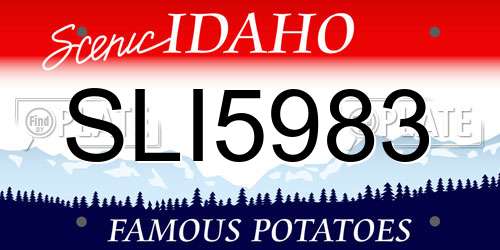 SLI5983 Idaho License Plate