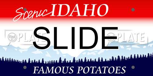 SLIDE Idaho License Plate