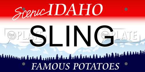SLING Idaho License Plate