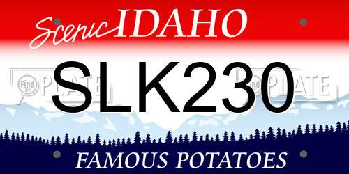 SLK230 Idaho License Plate