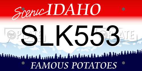 SLK553 Idaho License Plate