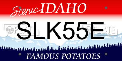 SLK55E Idaho License Plate