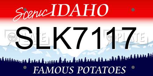 SLK7117 Idaho License Plate
